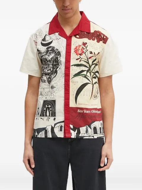 PUMA floral-print two-tone shirt White 629392