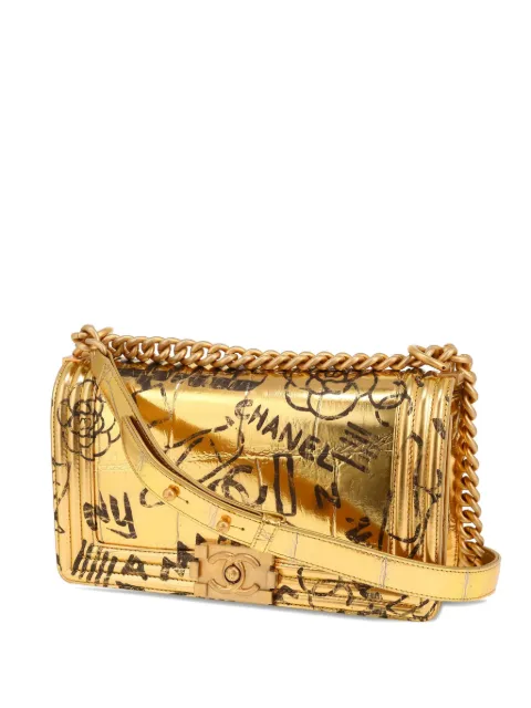 CHANEL Pre-Owned medium Chanel Boy shoulder strap Gold 415719