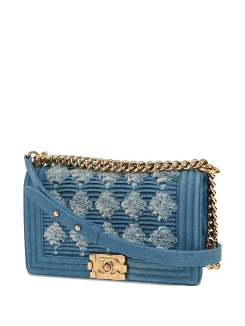 CHANEL Pre-Owned medium Chanel Boy shoulder bag Blue 414936