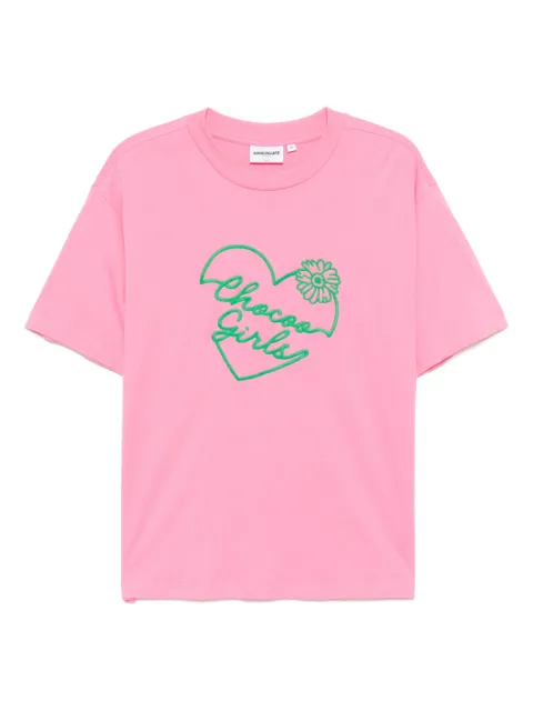 CHOCOOLATE logo-embroidered T-shirt Pink TEL1956XU