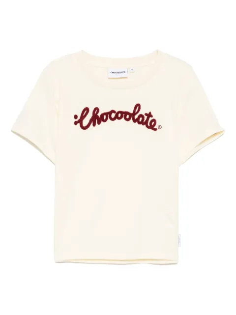 CHOCOOLATE logo-embroidered T-shirt Neutrals TEL1943XU