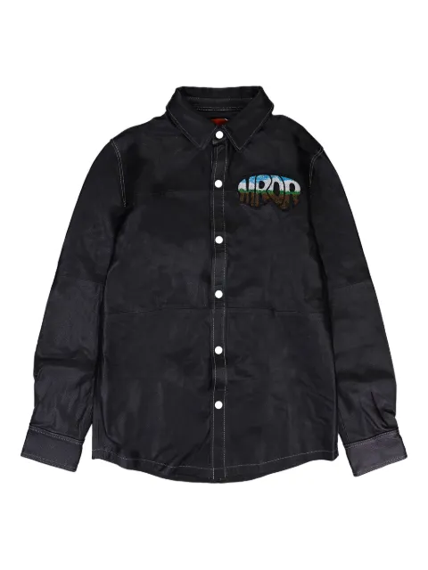 Who Decides War leather shirt Black MRDRLEATHERWORKSHIRTBLACK
