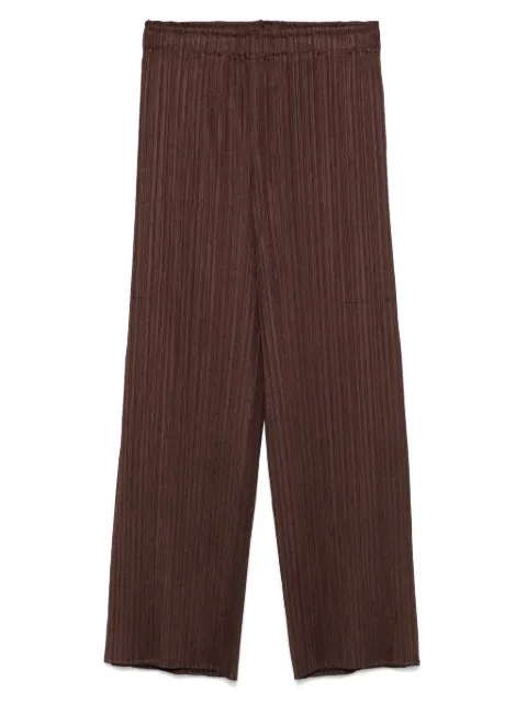 Pleats Please Issey Miyake plissé trousers Brown PP56JF133