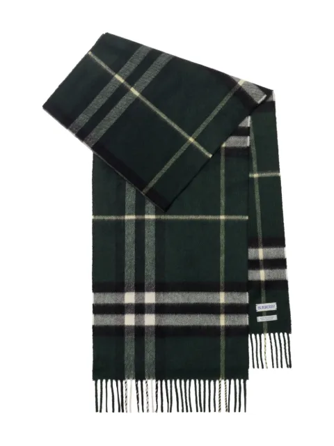 Burberry Check cashmere scarf Green 8112629