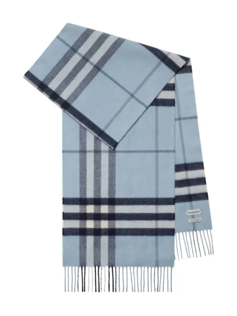 Burberry Check cashmere scarf Blue 8112636