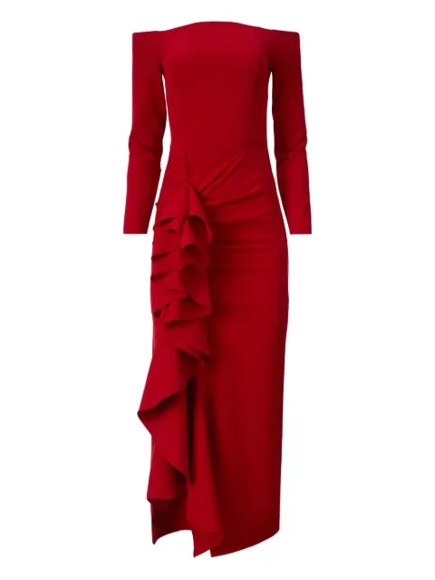 MOOS STUDIO off-shoulder dress Red MOOS225
