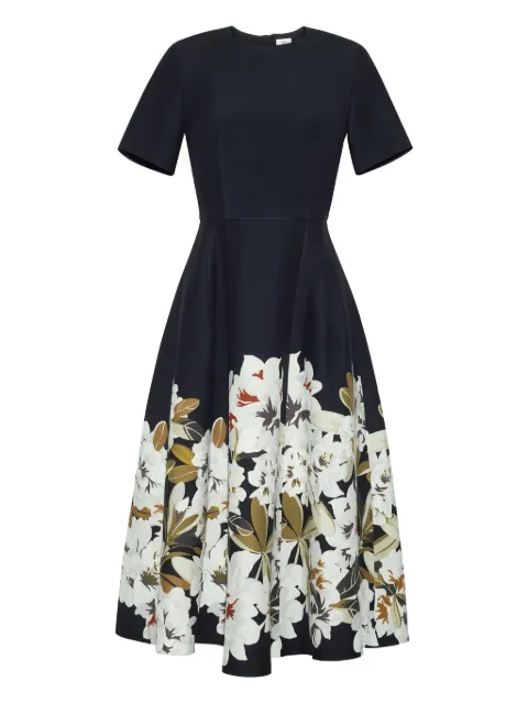 Adam Lippes Evangeline printed dress Black P25722PW