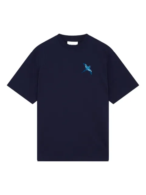 Axel Arigato bird-embroidered T-shirt Blue A3464002