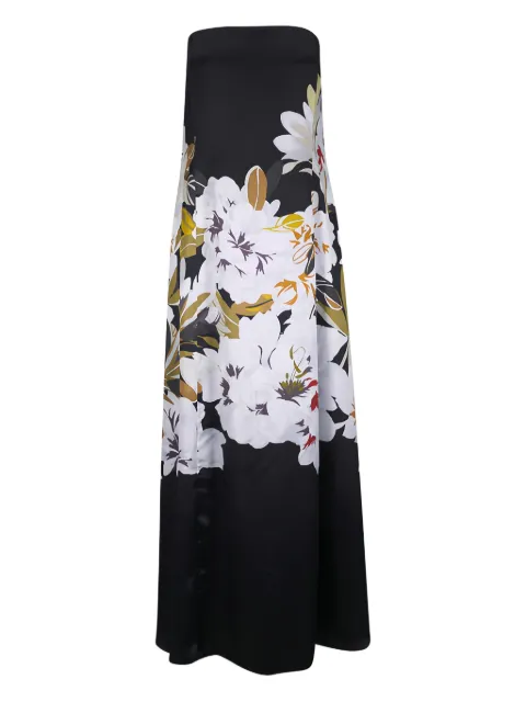Adam Lippes Marais floral-print maxi dress Black P25761PD