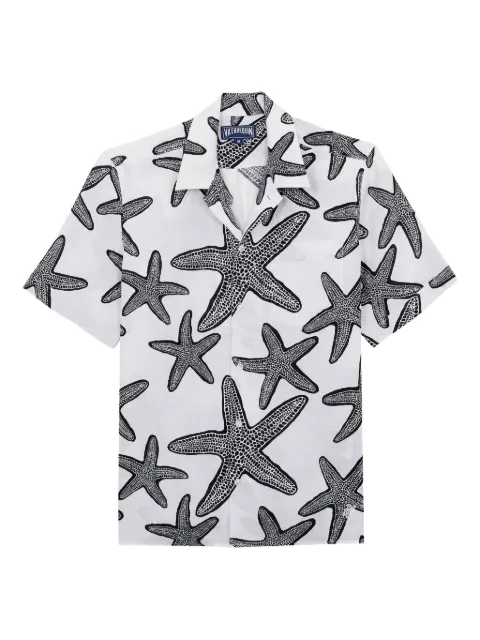 Vilebrequin linen bowling shirt White HARCU202