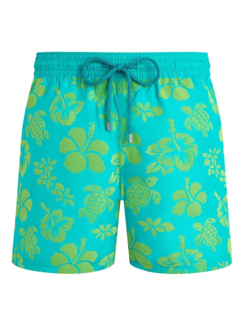 Vilebrequin Tropical Turtle swim shorts Blue MAHCD313