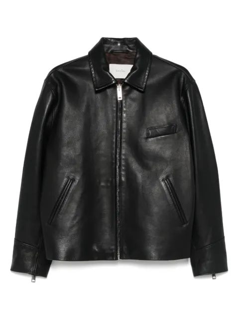 Second/Layer leather bomber jacket Black PDSS24JA10061372