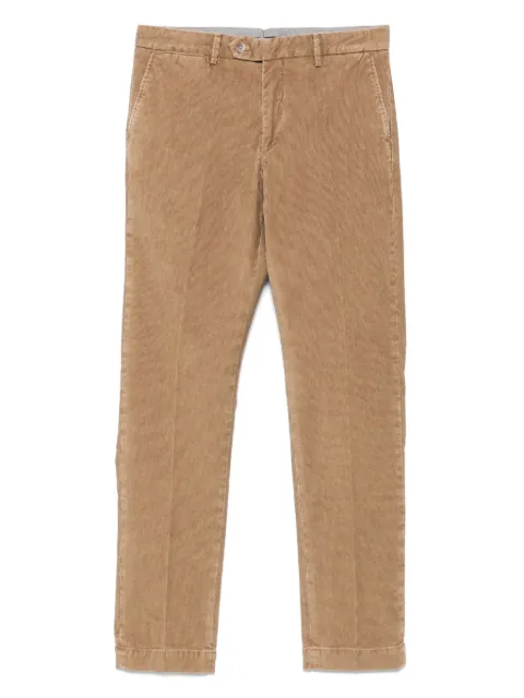Hackett London logo-patch trousers Brown HM212356R