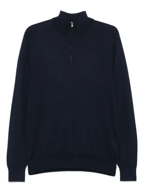Hackett London logo-embroidered sweater Blue HM702537
