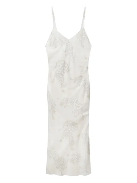 Stella McCartney leopard-pattern sleeveless dress White 6A05773GS230