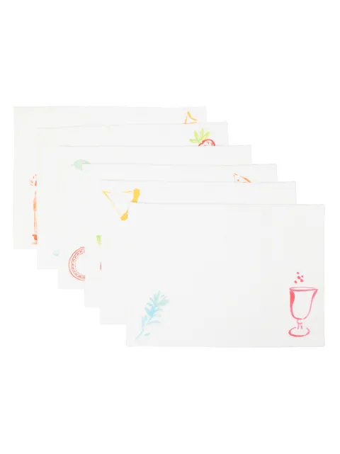 Bambah Alfresco placemats (set of six) White BMBH012