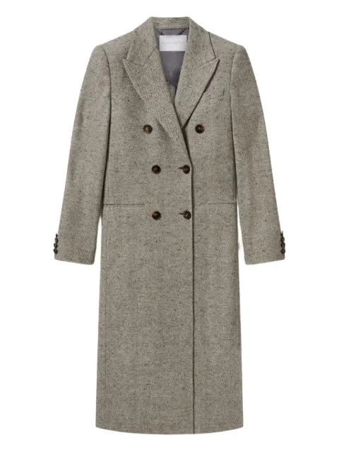 Stella McCartney double-breasted tweed-pattern coat Grey 6601203GJ800