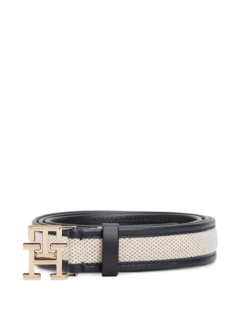 Tommy Hilfiger logo-buckle textured belt Blue AW0AW17249