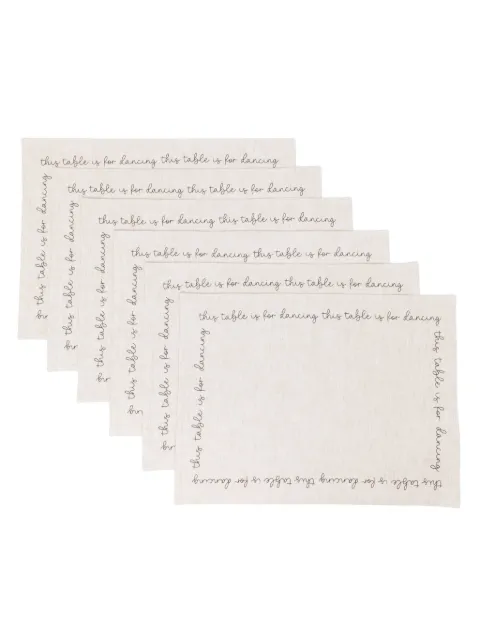 Bambah Dancing table placemats (set of six) Neutrals BMBH017