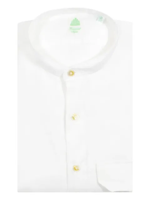 Finamore 1925 Napoli buttoned collarless shirt White 045976P5055
