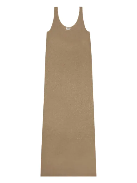 Saint Laurent sleeveless knitted maxi dress Neutrals 822231Y76ZC