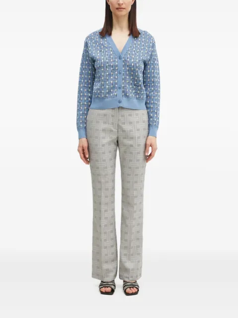 Kenzo Weave flared trousers Grey FF52PA1019JW