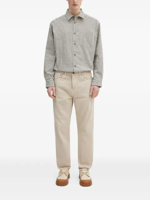 A.P.C. Malo striped long-sleeve shirt Grey 19820586
