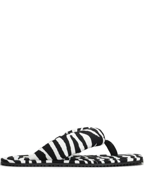 The Attico zebra-print flip-flops White 243WSH00797PAA014PR