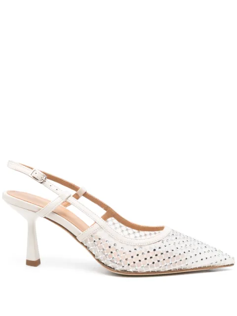 Chantal 70mm leather heeled pumps Neutrals H2529