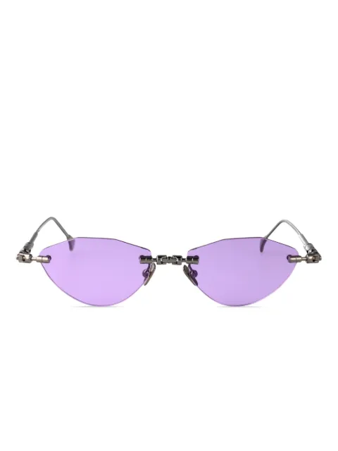 Kuboraum geometric-frame sunglasses Black H64