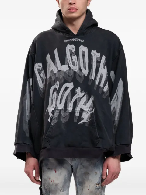 RRR123 graphic-print hoodie Black APCRHD00