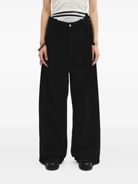 Ann Demeulemeester wide-leg high-rise jeans Black B0010196FA038