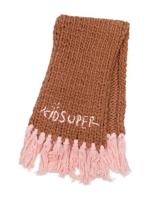 KidSuper chunky-knit scarf Brown AW24SCF04