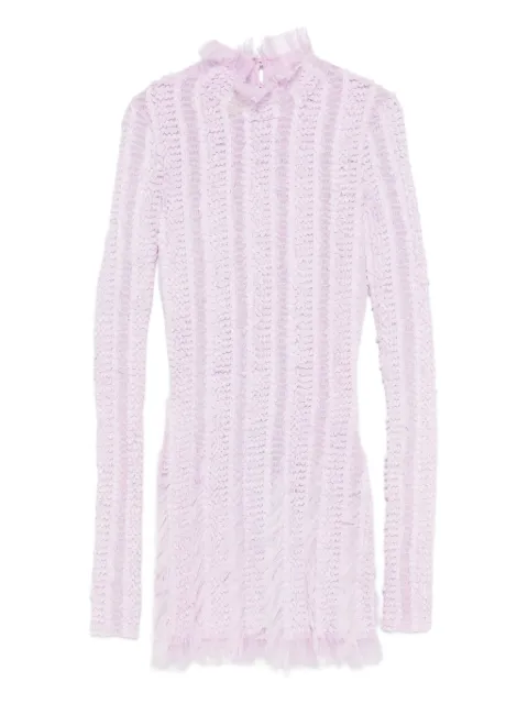 Roberta Einer Angel high-neck long-sleeve mini dress Purple RESS25ADL1