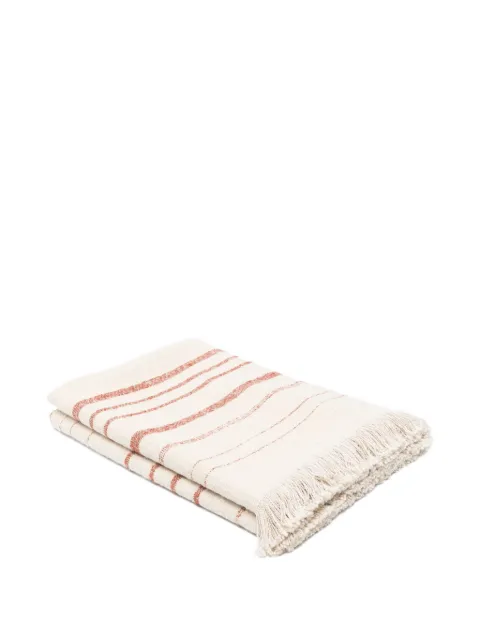 Soho Home Stephenson striped fringed throw Neutrals 79958261