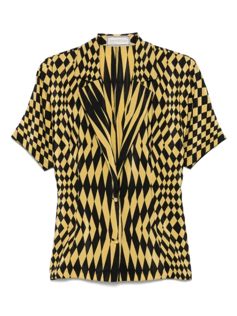 Versace Pre-Owned 1970s graphic-print shirt Black VE390TV