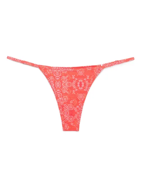 Roberta Einer x Kiss ‘n Thrill Frida floral-print bikini bottoms Red RESS25B7