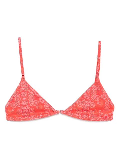Roberta Einer x Kiss ‘n Thrill Frida floral-print triangle bikini top Red RESS25T7