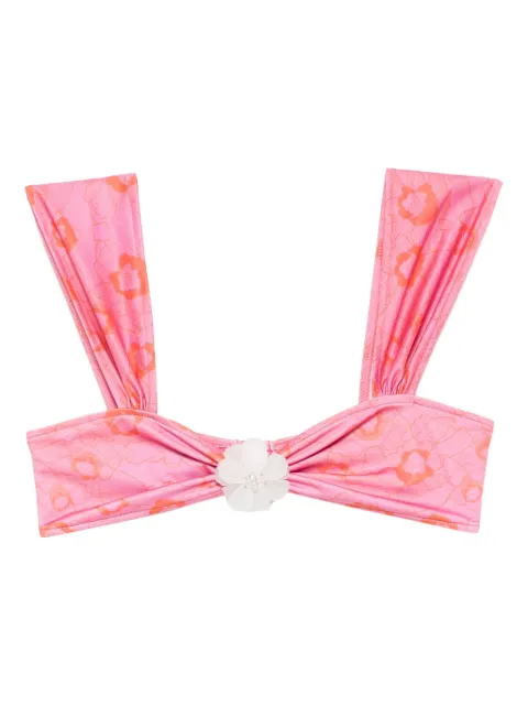 Roberta Einer x Kiss ‘n Thrill Nikita floral-appliqué bikini top Pink RESS25T6