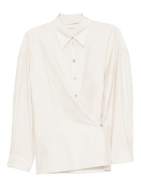LEMAIRE straight collar twisted shirt in washed cotton silk Neutrals SH1141LF1500