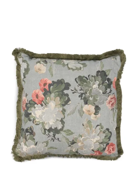 Soho Home floral-print linen cushion Blue 78110705
