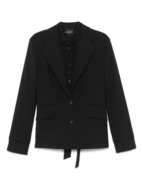 A.W.A.K.E. Mode single-breasted blazer Black SS25J01WO01