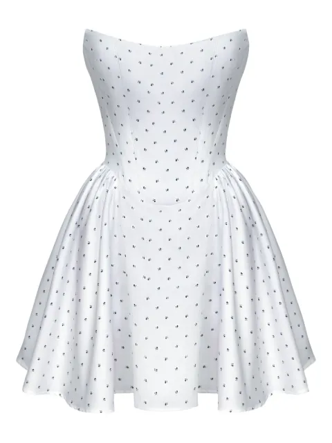 POST MERIDIEM Tuck corset mini dress White TUCKCORSETMINIDRESS