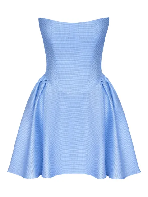 POST MERIDIEM Tuck corset mini dress Blue TUCKCORSETMINIDRESS