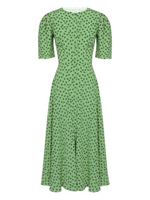 POST MERIDIEM button-down midi dress Green SHORTSLEEVEBUTTONEDMIDIDRESS