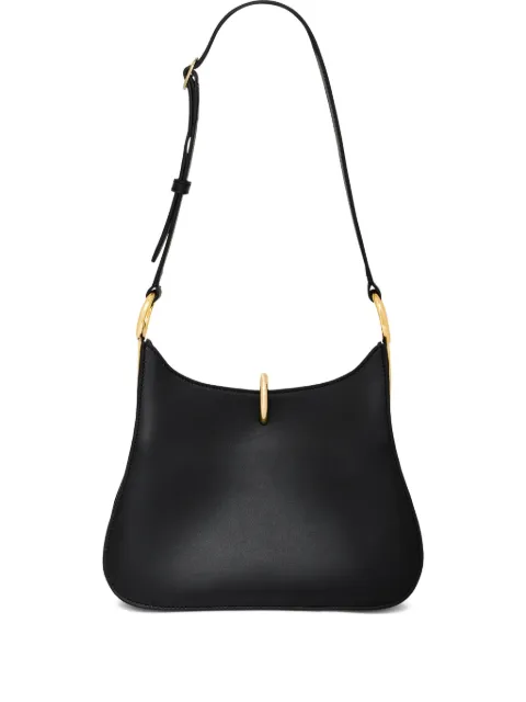 Rabanne medium Ring leather shoulder bag Black 25ASS0541CLF261
