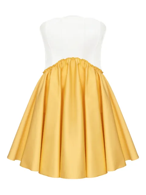 POST MERIDIEM pleated mini dress Yellow PLEATEDMINIDRESS