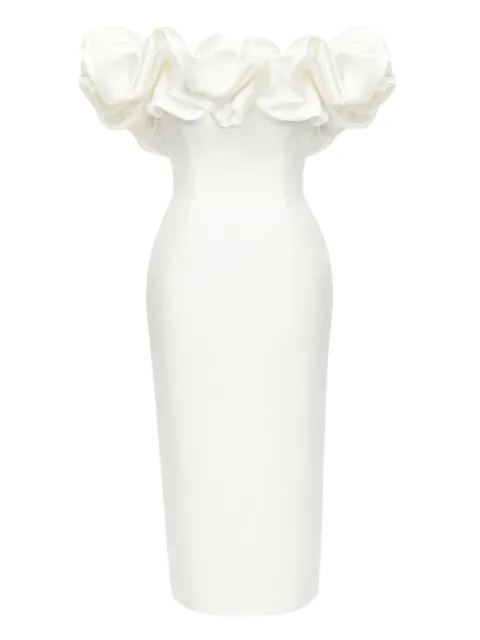 POST MERIDIEM Meringue midi dress White MERINGUEMIDIDRESS
