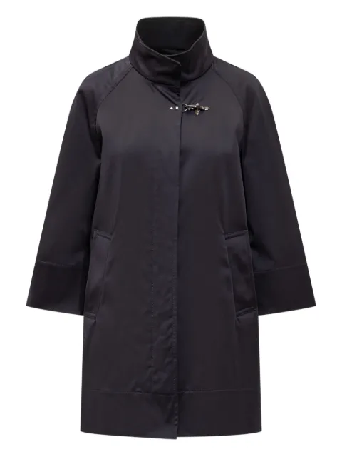 Fay high-neck oversized jacket Blue NAW14503050WUW