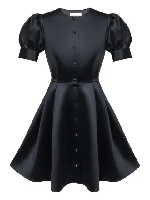 POST MERIDIEM button-down mini dress Black BUTTONFRONTMINIDRESS